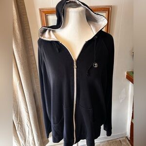 Duck Head Vintage Navy Blue Cotton Zip Up Hoodie Men's 3XL Outdoor Jacket